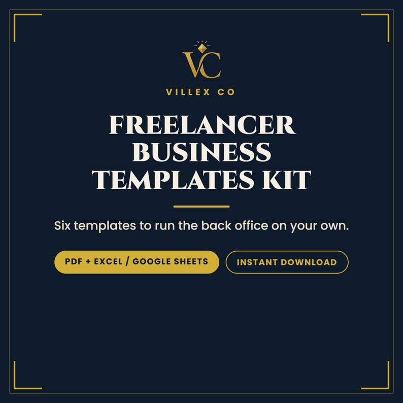 Freelancer Business Templates Kit, Service Agreement, Invoice, Intake, Scope, Onboarding Checklists image 1