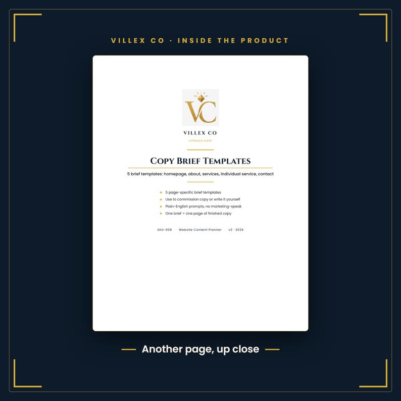 Website Content Planner for Local SEO, Homepage and Page Copy Brief Templates, Editorial Planning Toolkit image 4