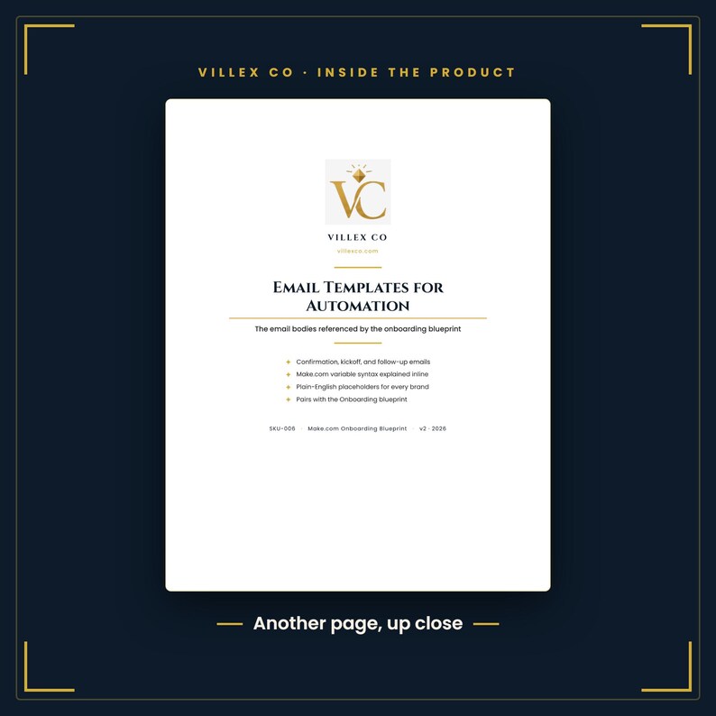 Make.com Onboarding Blueprint, Importable Client Automation Template, Setup Guide and Email Templates Included image 4