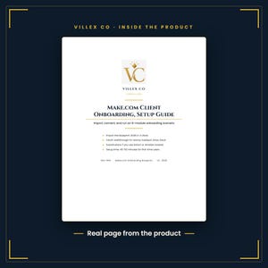 Make.com Onboarding Blueprint, Importable Client Automation Template, Setup Guide and Email Templates Included image 3