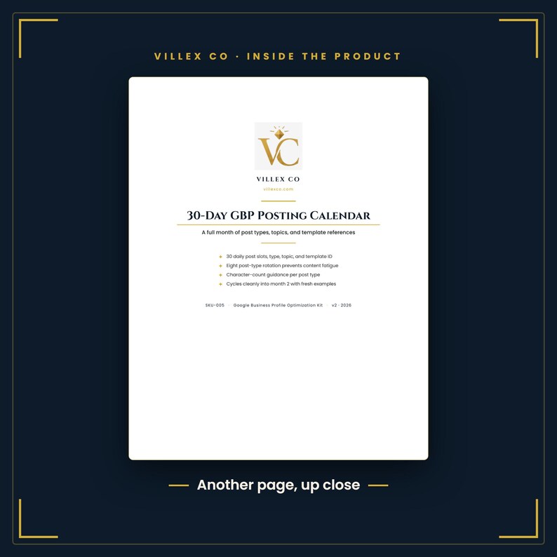 GBP Optimization Kit, Google Business Profile Audit Checklist, 30-Day Posting Calendar, 12 Post Templates, Local SEO imagem 4
