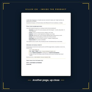 All-in-One Financial Dashboard for Small Business, Income Expense and Cash Flow Tracker, Excel and Google Sheets image 4