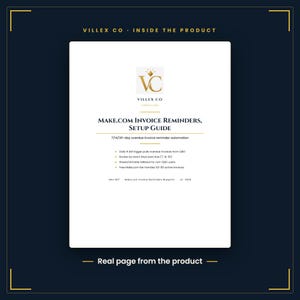 Make.com Automated Invoice Reminders Blueprint, Importable Template Plus Setup Guide, Accounts Receivable, Small Business image 3