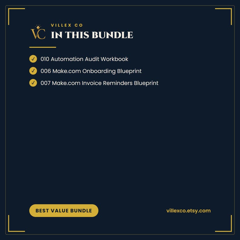 What is in the Automation Starter Bundle — VillexCo digital download