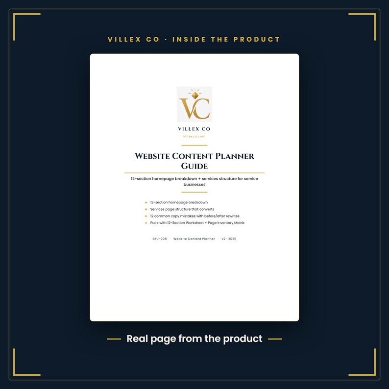 Website Content Planner for Local SEO, Homepage and Page Copy Brief Templates, Editorial Planning Toolkit image 3