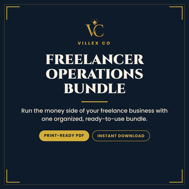Freelancer Operations Bundle: Bookkeeping Starter Kit, A/R Email Scripts, and Business Templates for Solo Freelancers bild 1