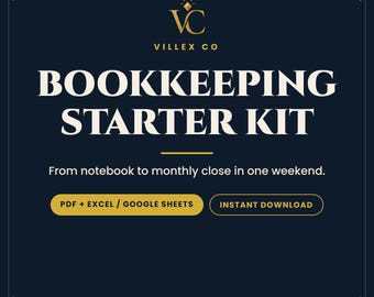 Bookkeeping Starter Kit for Freelancers, QuickBooks Chart of Accounts, Monthly Close Checklist, Income Expense Tracker