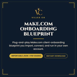 Make.com Onboarding Blueprint, Importable Client Automation Template, Setup Guide and Email Templates Included image 1