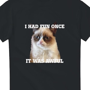 Mürrische Katze T-Shirt - Unisex Baumwoll-T-Shirt, lustiges Geschenk für Katzenliebhaber