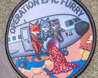 Betrieb Epic Furry Morale Patch - Glitter Bomb Fliegerabzeichen (Klettverschluss)