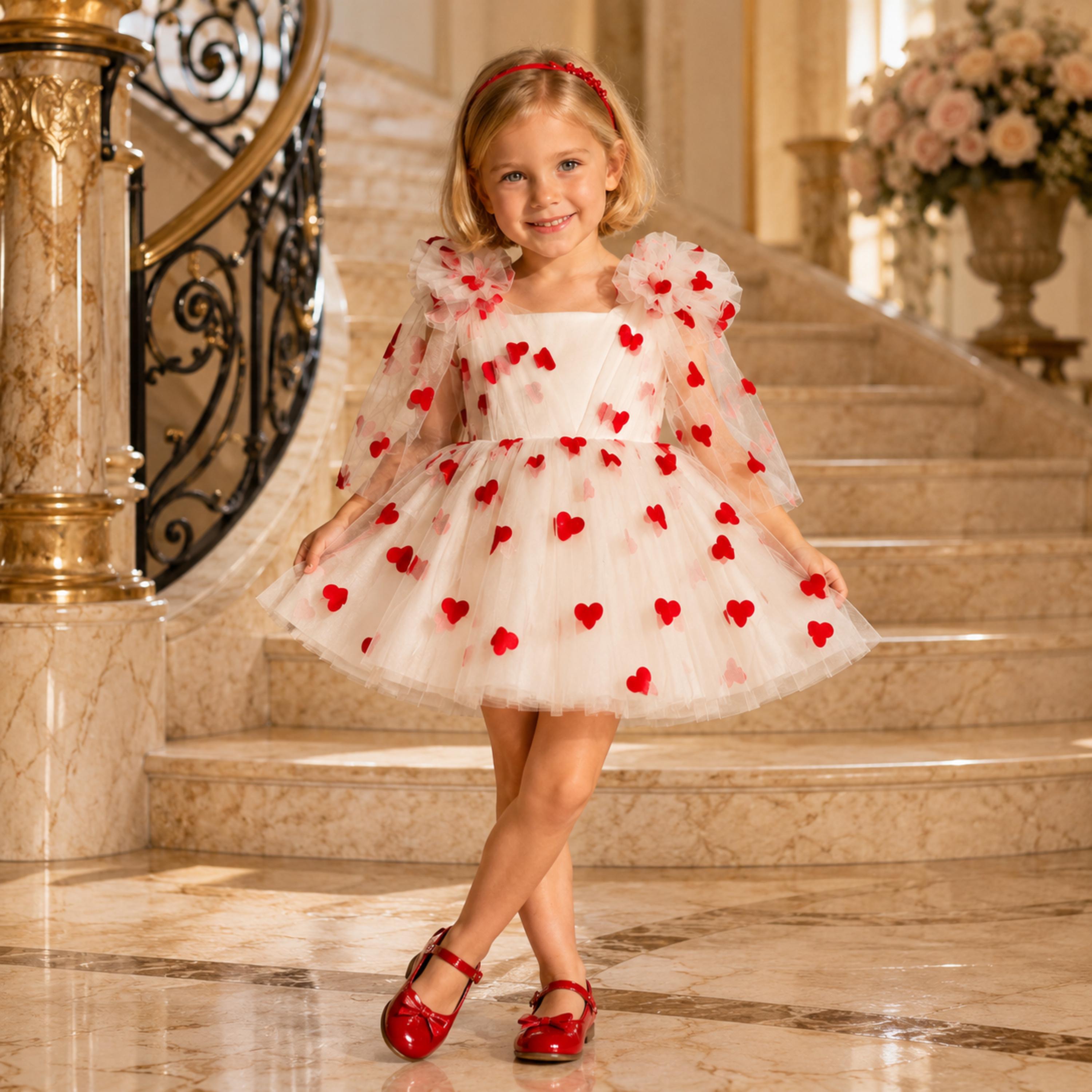 Kids 4t Red Heart Dress - Etsy