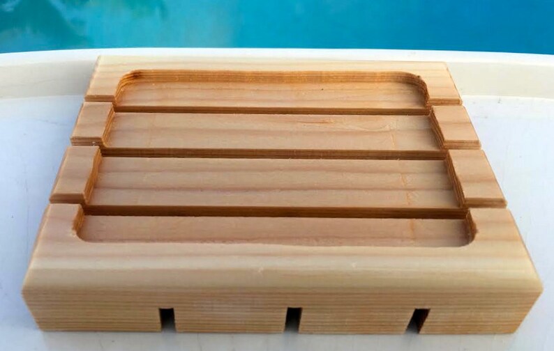 Wooden Soap Dish Drainer Spanish Cedar USA Made Hostess Gift Etsy
