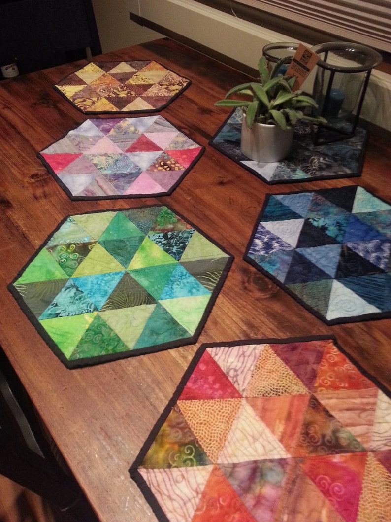Made to Order Hexagon Placemats 2 Sizes Etsy