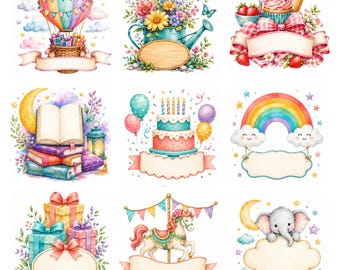 Personalized Baby Shirt Template, Watercolor Editable Design, Kids Birthday Digital Download