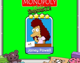 Pegatinas de Monopoly Go de Janey Powell, nuevo álbum, 4 estrellas, todo disponible.