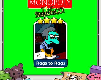 Pegatinas de Monopoly Go de Rags to Rags, nuevo álbum de 4 estrellas, todo disponible.