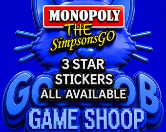 Pegatinas del nuevo álbum de MONOPOLY GO, 3 estrellas, todas disponibles.