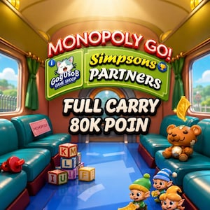 Monopoly Go Partners-evenemang full bäring 80 000 poäng super rush 1-4 plats