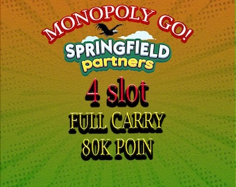 Evento de socios de Monopoly Go Springfield: 4 ranuras, carga completa, 80.000 puntos, ¡SÚPER RÁPIDO!