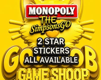 Pegatinas del nuevo álbum de MONOPOLY GO, 2 estrellas, todas disponibles.