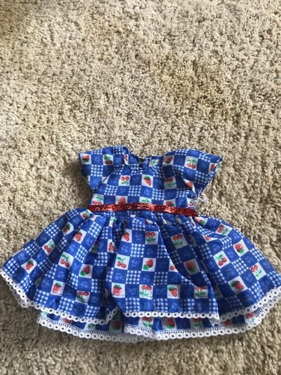 blue white checkered dress