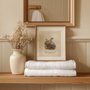 Antique-style mushroom printable wall art for study — elegant design combining fine ink with natural earthy tones and textures.