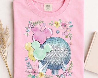 Retro Coquette Bow Disney Epcot PNG, EPCOT World Tour 1982 Png, Disney World Family Matching, Vacation Trip 2026
