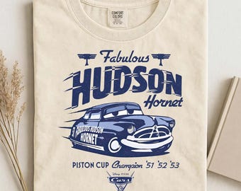 Vintage Doc Hudson PNG, Disney Cars PNG, Favoloso Hudson Hornet, Disney Cars land, Cars Pixar Piston Cup Champion