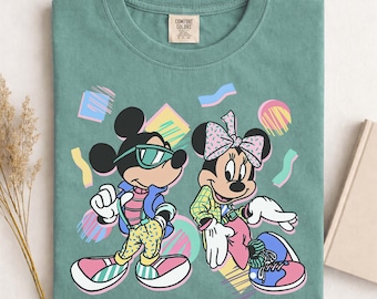 Retro Disney Mickey Minnie 80's PNG, Disney Vintage Png, Magic Kingdom, Disneyland Vacation, Disneyworld 80s