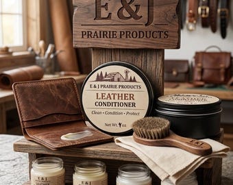 Balsamo per cuoio – 118 ml / Sego e cera d'api / Trattamento intensivo per cuoio / Prodotto artigianalmente in Illinois