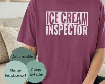 Ice Cream Inspector T-shirt | Novelty Food Pun Tee