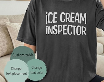 Ice Cream Inspector T-shirt | Funny Foodie Tee, Ice Cream Lover Shirt