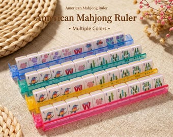 Mahjongset op maat| Moderne pastel Amerikaanse mahjongset | Premium Majong-game-avondkit | Uniek cadeau