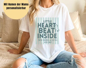 Mom to be Shirt personalisiert mit Name, Werdende Mama T-Shirt, Baby Ankündigung Shirt, Geschenk Schwangerschaft, Geschenk Baby Party,