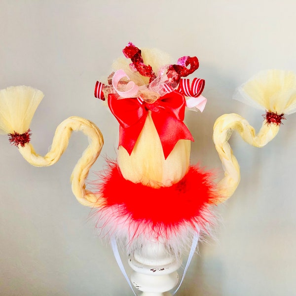 Cindy lou who inspired Christmas Headband - Grinch Cindy Lou Inspired Headband - Perfect Tacky Christmas Photo Prop