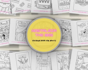 90er Jahre Filme Ausmalbilder: Nostalgischer Rückblick für Erwachsene (PDF Download)