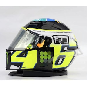 Casco de Moto Dipinto a Mano AGV Pista GPRR Design Wish You Were Here - Tributo Valentino Rossi Misano MotoGP - Cascos Regalo Motociclista