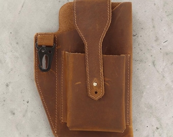 Handgemaakte echt leren Crazy Horse-portemonnee voor heren, vintage bruine en zwarte dubbele kaarthouder, duurzame 200 g zakorganizer