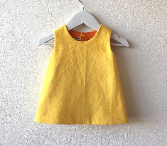 yellow corduroy dress