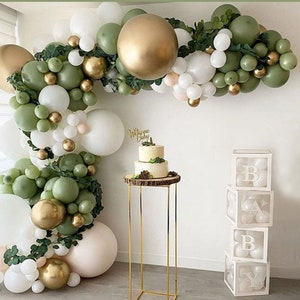 Kit Ghirlanda Palloncino, Arco Palloncino Verde Matrimonio Baby Shower Animale Giungla Safari Dinosauro 1° Compleanno Decoror-DIY Palloncino Sfondo Decor