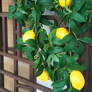 Artificial Lemon with Leaves Garland-Artificial Lemon Fruits Vines-Artificial Lemon Branches Twines