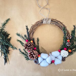 Make your own Christmas wreath-Christmas Wreath Making Kit-Do It Yourself Christmas Starter Kit-Seasonal Decor image 2