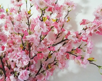 Flores de cerezo artificiales - Flores de cerezo artificiales - Decoración del hogar con flores de cerezo - Flores en aerosol de Sakura