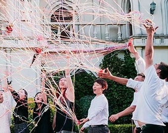 Hand-held colorful wedding party streamers- Party confetti-Party decor props