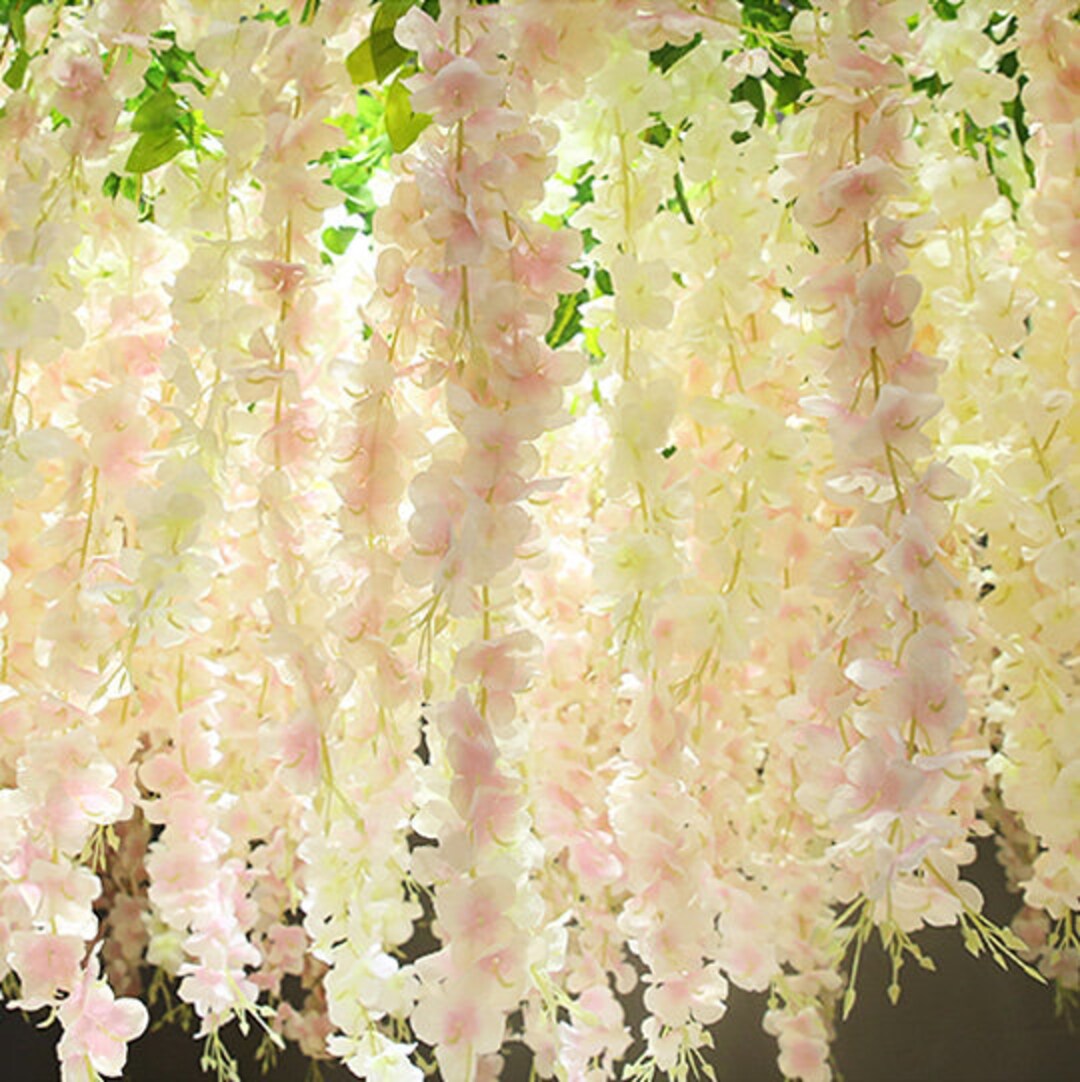 Wisteria Wall Hangs Long Artificial Florals Leaves Garlandgarland