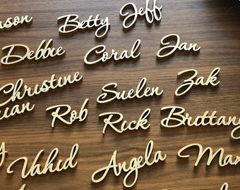 Personalised guests wooden names tags-customised guests favours- customised wedding favors