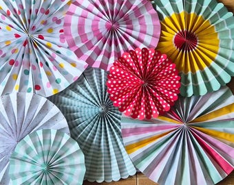 Paper party fans backdrop decor-birthday backdrop-bridal shower backdrop-baby shower backdrop