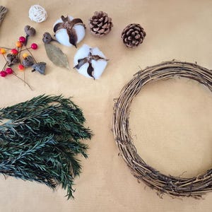 Make your own Christmas wreath-Christmas Wreath Making Kit-Do It Yourself Christmas Starter Kit-Seasonal Decor image 3