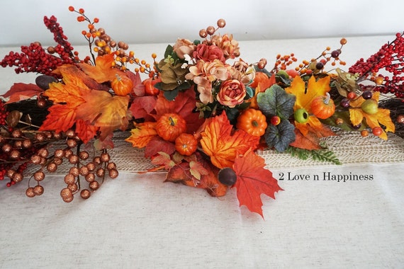 Künstliche Herbstblumen, Vintage Herbst Blumendekor, Herbstliche Kunstblumen, Halloween Blumendekor, Thanksgiving Kunstblumen
