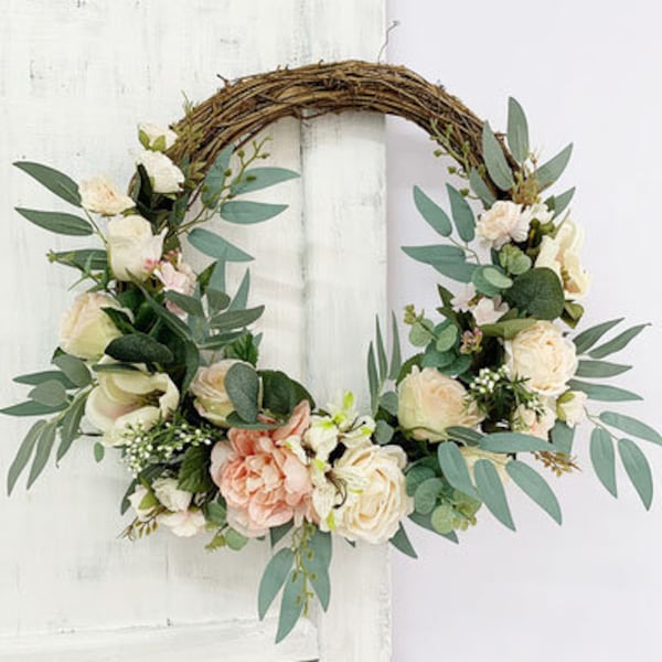 Silk Flower Wreath Etsy